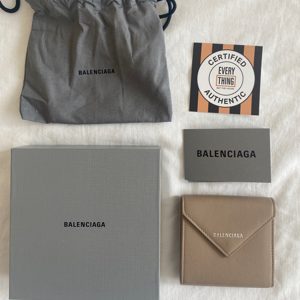 Balenciaga Mini Paper Wallet - Authenticated - Camel Color - Picture 5 of 6